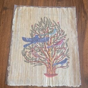 Authentic Egyptian papyrus painting depicting the "Tree of Life" 13"X17"